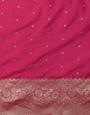 Rani Pink Silk Woven Kanjivaram Saree