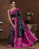 Black Silk Woven Banarasi Saree
