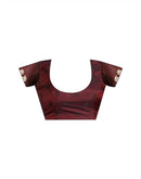 Maroon Silk Woven Kanjivaram Saree