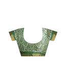 Ready To Wear Pista Green Silk Printed Saree