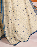 Ready To Wear Cream Silk Printed Saree