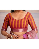 Ready To Wear Multicoloured Silk Printed Saree