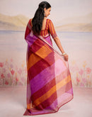 Ready To Wear Multicoloured Silk Printed Saree
