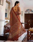 Multicoloured Cotton Printed Saree