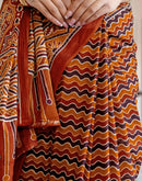 Multicoloured Cotton Printed Saree
