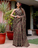 Multicoloured Cotton Printed Saree