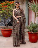 Multicoloured Cotton Printed Saree