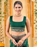 Green Silk Woven Banarasi Saree
