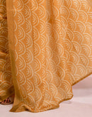 Ready To Wear Light Mustard Linen Printed Saree