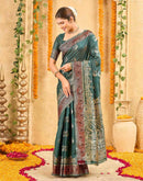 Green Silk Woven Banarasi Saree