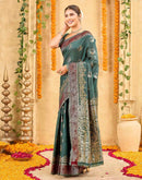 Green Silk Woven Banarasi Saree