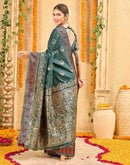 Green Silk Woven Banarasi Saree