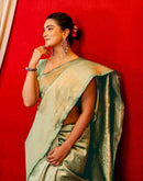 Mint Green Silk Woven Banarasi Saree