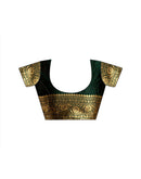 Dark Green Silk Woven Banarasi Saree