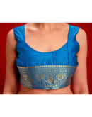 Sky Blue Silk Woven Banarasi Saree