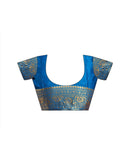 Sky Blue Silk Woven Banarasi Saree
