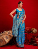 Sky Blue Silk Woven Banarasi Saree
