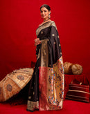 Black Silk Woven Paithani Saree