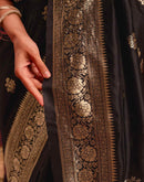 Black Silk Woven Paithani Saree