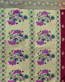 Maroon Silk Woven Paithani Saree