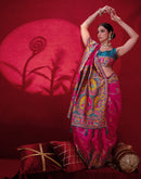 Rani Pink Silk Woven Paithani Saree