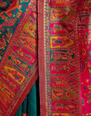 Teal Green Silk Woven Paithani Saree