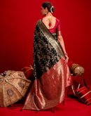 Black Silk Woven Banarasi Saree