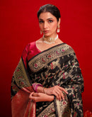 Black Silk Woven Banarasi Saree