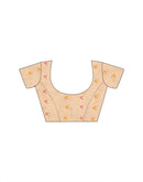 Peach Linen Silk Woven Saree
