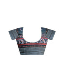 Ready To Wear Multicoloured Linen Printed Embroidery Border Saree