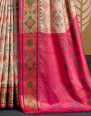 Off White Silk Woven Patola Saree
