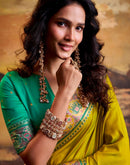 Mustard Yellow Silk Woven Patola Saree