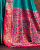 Teal Blue Silk Woven Patola Saree