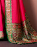 Dark Pink Silk Woven Patola Saree