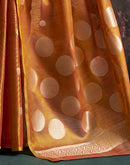 Copper Brown Tissue Silk Woven Saree