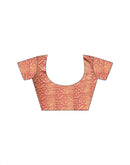 Coral Pink Tissue Silk Woven Saree