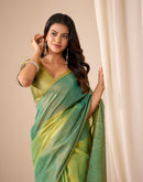 Pista Green Tissue Silk Woven Saree
