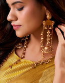 Yellow Tissue Silk Woven Saree