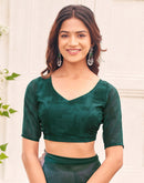 Green Georgette Printed Saree