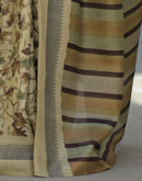 Beige Khadi Printed Saree