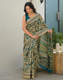 Beige Khadi Printed Saree
