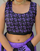 Purple Khadi Printed Saree