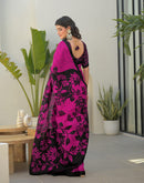 Pink Khadi Printed Saree
