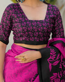 Pink Khadi Printed Saree