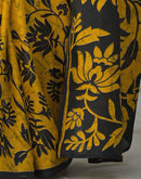 Yellow Khadi Printed Saree