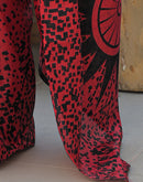 Red Khadi Printed Saree