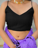 Purple Khadi Printed Saree