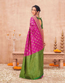 Pink Shimmer Silk Woven Banarasi Saree