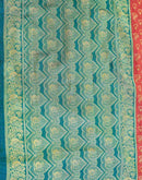 Coral Pink Shimmer Silk Woven Banarasi Saree