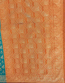 Teal Green Shimmer Silk Woven Banarasi Saree